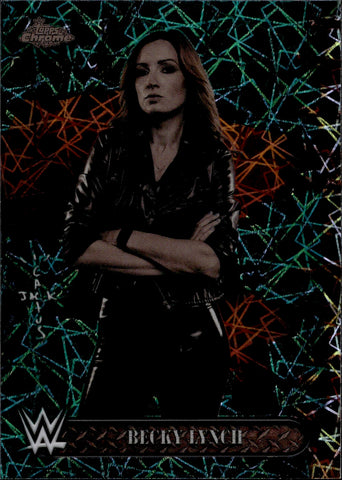 2025 Becky Lynch Topps Chrome x Cactus Jack TEAL LASER REFRACTOR 080/175 #59 Monday Night Raw