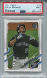 2021 Nolan Arenado Topps Series 1 SHORT PRINT SP PSA 9 #24 Colorado Rockies 1059