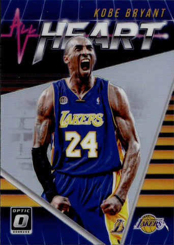 2018-19 Kobe Bryant Donruss Optic HOLO SILVER ALL HEART #19 Los Angeles Lakers HOF