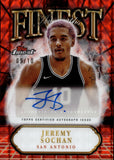 2025 Jeremy Sochan Topps Finest RED GEOMETRIC REFRACTOR AUTO 09/10 AUTOGRAPH #FA-JS San Antonio Spurs