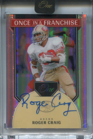 2024 Roger Craig Panini One ONCE IN A FRANCHISE AUTO 15/99 AUTOGRAPH #358 San Francisco 49ers HOF