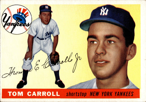 1955 Tom Carroll Topps #158 New York Yankees BV $30