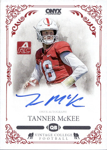2022 Tanner McKee Onyx Vintage ROOKIE BLUE INK AUTO AUTOGRAPH RC #CATM Philadelphia Eagles