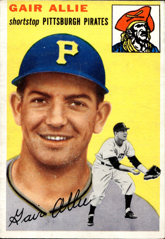 1954 Gair Allie Topps ROOKIE RC #179 Pittsburgh Pirates BV $25