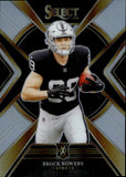 2023 Brock Bowers Panini Select HOLO SILVER XRC ROOKIE RC #516 Las Vegas Raiders