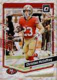 2023 Christian McCaffrey Donruss Optic SILVER WAVE 179/300 #169 San Francsico 49ers