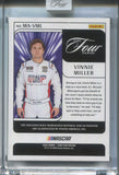 2025 Vinnie Miller Panini Turn Four RED FOIL FIRE SUIT AUTO 09/15 AUTOGRAPH RELIC #MA-VML B. J. McLeod Motorsports