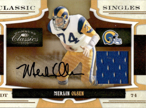 2009 Merlin Olsen Panini Classics JERSEY  AUTO 15/25 AUTOGRAPH RELIC #19 Los Angeles Rams HOF