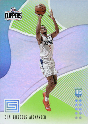 2018-19 Shai Gilgeous-Alexander Panini Status GREEN ROOKIE RC #156 Los Angeles Clippers 3