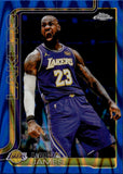 2025-26 LeBron James Topps Chrome BLUE RAYWAVE REFRACVTOR 008/150 #1 Los Angeles Lakers