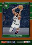 2024-25 Jayson Tatum Panini NBA Hoops PREMIUM ORANGE PRIZM 104/199 #172 Boston Celtics