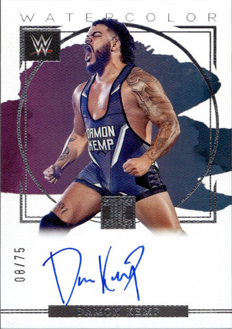 2023 Damon Kemp Panini Impeccable WWE WATERCOLOR AUTO 03/75 AUTOGRAPH #WS-DKP NXT