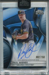2025 Paul Skenes Topps Chrome Black BLUE REFRACTOR AUTO 092/150 AUTOGRAPH #CBA-PS Pittsburgh Pirates