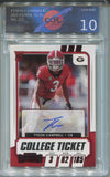 2021 Tyson Campbell Panini Contenders RED COLLEGE TICKET ROOKIE AUTO CGC 10 #223 Jacksonville Jaguars 9335