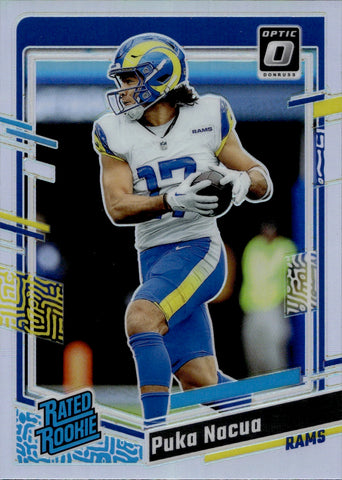 2023 Puka Nacua Donruss Optic HOLO SILVER RATED ROOKIE RC #238 Los Angeles Rams