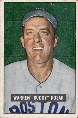 1951 Warren "Buddy" Rosar Bowman #236 Boston Red Sox BV $20
