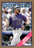 2023 Kris Bryant Topps Series 1 GOLD 1988 DESIGN 45/75 #T88-32 Colorado Rockies