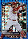 2025 Nathan Church Bowman Chrome PROSPECTS BLUE GEOMETRIC REFRACTOR 067/150 #BCP-192 St. Louis Cardinals