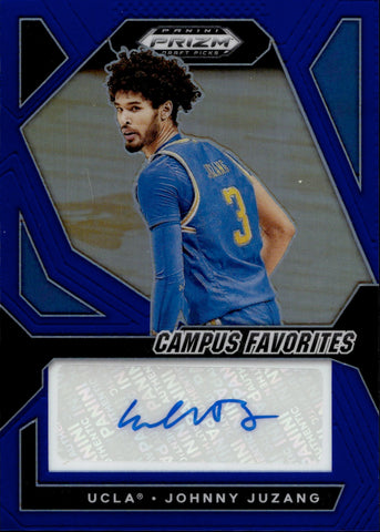 2024 Johnny Juzang Panini Prizm Draft CAMPUS FAVORITES BLUE AUTO 67/149 UCLA #CFS-JJZ