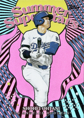 2025 Shohei Ohtani Topps Series 2 SP PINK FOIL SUMMER SUPERSTARS #SS-19 Los Angeles Dodgers