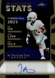 2025 Tyreek Hill Leaf In the Game Used PURPLE VIDEO GAME STATS AUTO 6/6 AUTOGRAPH #VG-TH2 Miami Dolphins