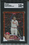 2023 Yadier Molina Topps Series 1 ORANGE FOILBOARD 006/299 SGC 10 #4 St. Louis Cardinals 8041