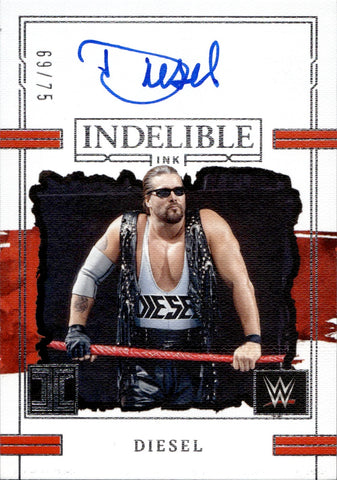 2023 Diesel Panini Impeccable WWE INDELIBLE INK AUTO 69/75 AUTOGRAPH #IN-DSL WWE HOF