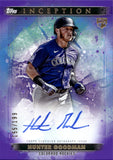 2024 Hunter Goodman Topps Inception PURPLE ROOKIE & EMERGING STARS AUTO 155/199 AUTOGRAPH RC #BRES-HG Colorado Rockies