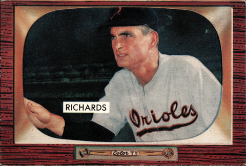 1955 Paul Richards Bowman #225 Baltimore Orioles BV $20