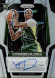 2025 Dominique Malonga Panini Prizm SILVER ROOKIE AUTO Seattle Storm #SG-DM