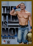 2025 John Cena Topps Chrome WWE THE TIME IS NOW GOLD REFRACTOR 09/50 #TIN-12 Friday Night Smackdown