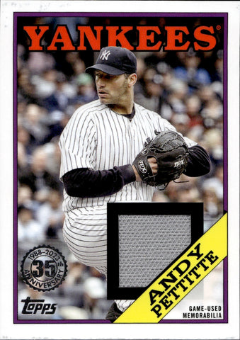 2023 Andy Pettitte Topps Series 1 1988 DESIGN JERSEY RELIC #88R-AP New York Yankees