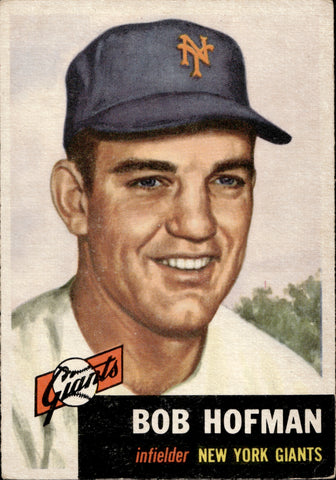 1953 Bob Hofman Topps #182 New York Giants BV $40