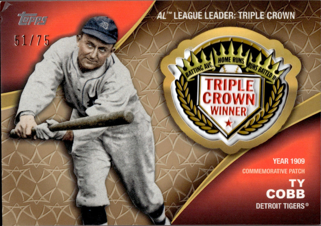 2023 Ty Cobb Topps Series 2 GOLD CROWNING ACHIEVEMENTS 51/75 COMMEMORA