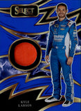 2025 Kyle Larson Panini Select BLUE SPARKS FIRE SUIT 04/35 RELIC #S-KLN Hendrick