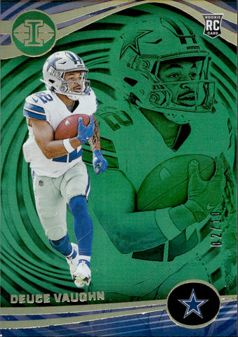 2023 Deuce Vaughn Panini Illusions GREEN ROOKIE 02/10 RC #31 Dallas Cowboys