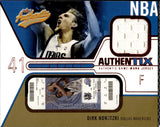 2003-04 Dirk Nowitzki Fleer Authentix RIPPED JERSEY RELIC #JA-DN Dallas Mavericks