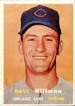 1957 Dave Hillman Topps SCARCE SERIES ROOKIE RC #351 Chicago Cubs BV $20