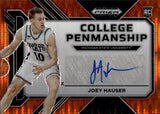 2023-24 Joey Hauser Panini Prizm Draft Picks ROOKIE COLLEGE PENMANSHIP ORANGE PULSAR AUTO 47/49 AUTOGRAPH #CP-JHS Brooklyn Nets