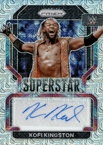 2022 Kofi Kingston Panini Prizm WWE MOJO SUPERSTAR AUTO 01/25 AUTOGRAPH #SA-KKS Monday Night Raw