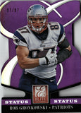 2014 Rob Gronkowski Donruss Elite PURPLE STATUS DIE CUT JERSEY NUMBER 87/87 #60 New England Patriots