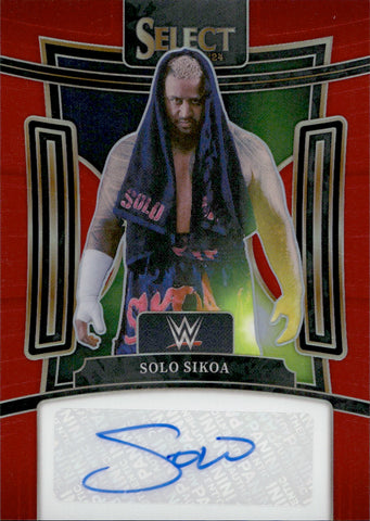 2024 Solo Sikoa Panini Select WWE RED AUTO 03/99 AUTOGRAPH RC #SG-SLS Friday Night Smackdown