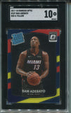2017-18 Bam Adebayo Donruss Optic RED & YELLOW RATED ROOKIE RC SGC 10 #187 Miami Heat 3627