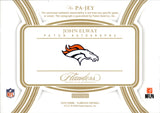 2025 John Elway Pannini Flawless HOLO GOLD PATCH AUTO 01/25 AUTOGRAPH RELIC #PA-JEY Denver Broncos