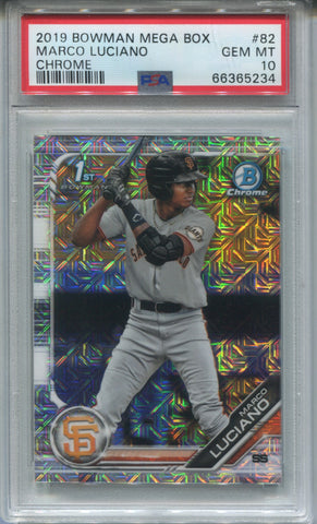 2019 Marco Luciano Bowman Chrome Mega Box 1ST BOWMAN PSA 10 #82 San Francisco Giants 5234