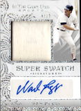 2022 Wade Boggs Leaf In the Game Used WHITE SPARKLE SUPER SWATCH JUMBO JERSEY AUTO 04/12 AUTOGRAPH RELIC #SSS-WB1 Boston Red Sox HOF