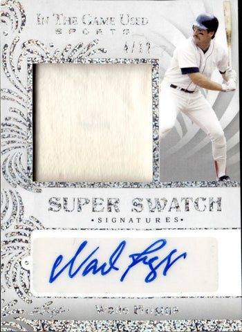 2022 Wade Boggs Leaf In the Game Used WHITE SPARKLE SUPER SWATCH JUMBO JERSEY AUTO 04/12 AUTOGRAPH RELIC #SSS-WB1 Boston Red Sox HOF