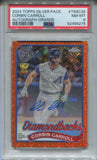 2024 Corbin Carroll Topps Silver Pack ORANGE REFRACTOR 1989 DESIGN AUTO 19/25 AUTOGRAPH PSA 8 #T89-C26 Arizona Diamondbacks 6275