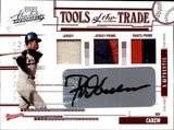 2005 Rod Carew Absolute Memorabilia RED TOOLS OF THE TRADE TRIPLE PATCH PANTS AUTO 10/25 AUTOGRAPH RELIC #TT-174 Minnesota Twins HOF