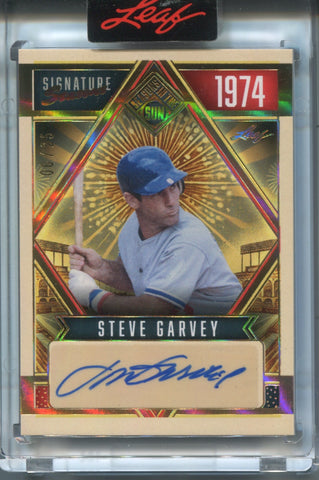 2025 Steve Garvey Leaf Seasons in The Sun SIGNATURE SERIES AUTO JERSEY NUMBER 06/25 AUTOGRAPH #SSE-SG1 Los Angeles Dodgers